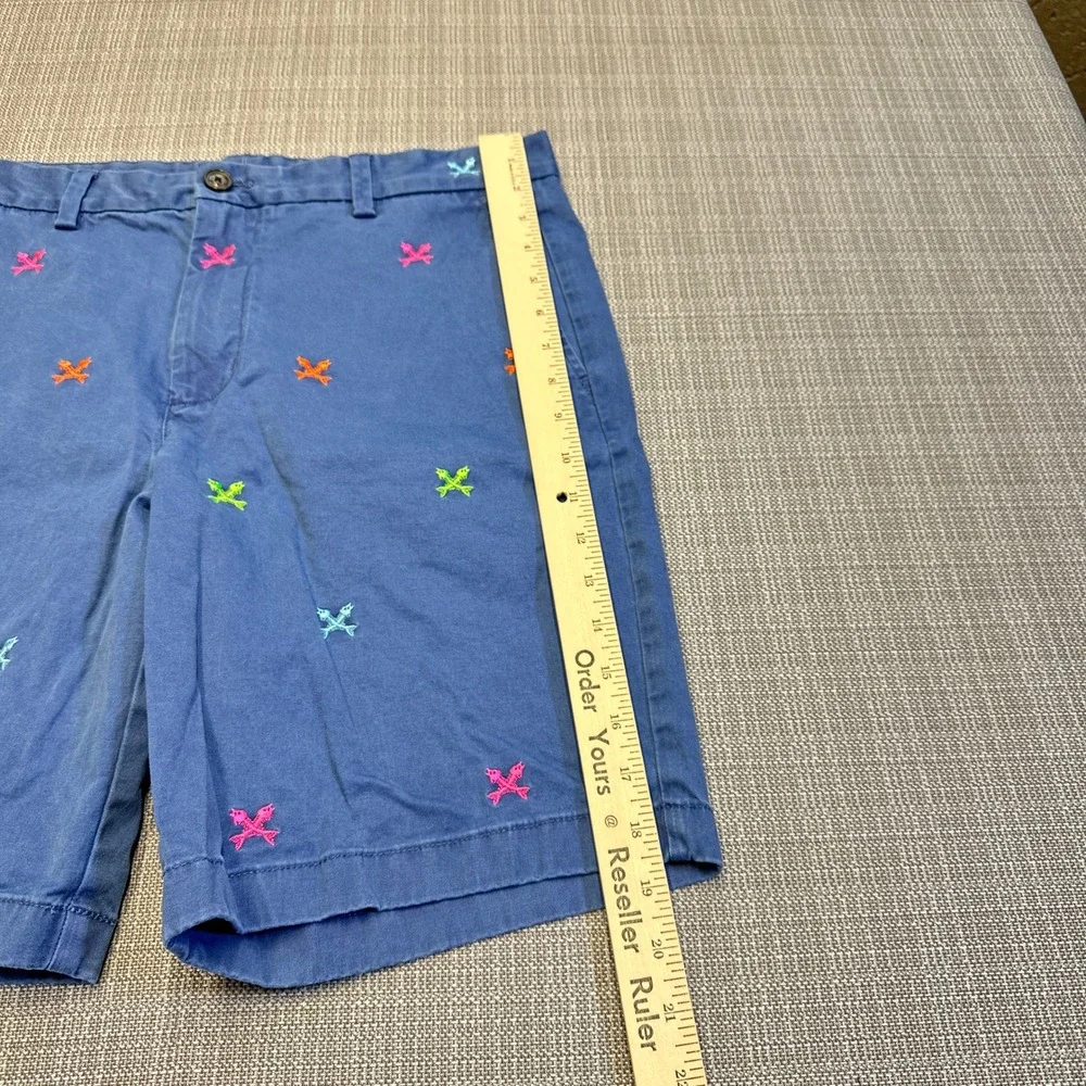 Vineyard Vines Shorts Mens 32 Chino Embroidered Oars Preppy Blue Coastal‎